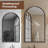 Aluminum Framed Arched Wall Mounted Bathroom Vanity Mirror-1171983127-1171983124