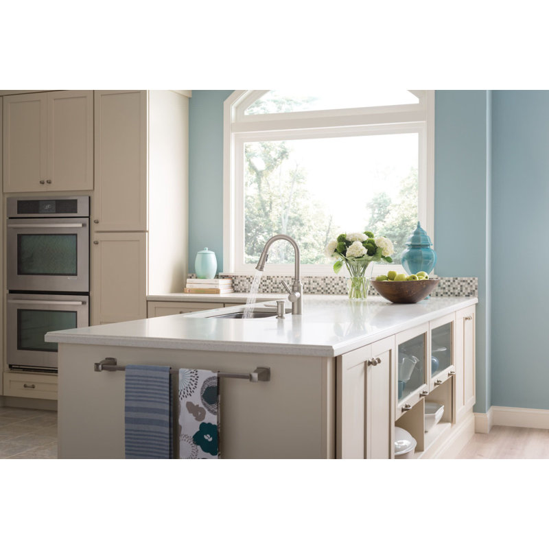 Glenshire Pull Down Single Handle Kitchen Faucet with Soap Dispenser