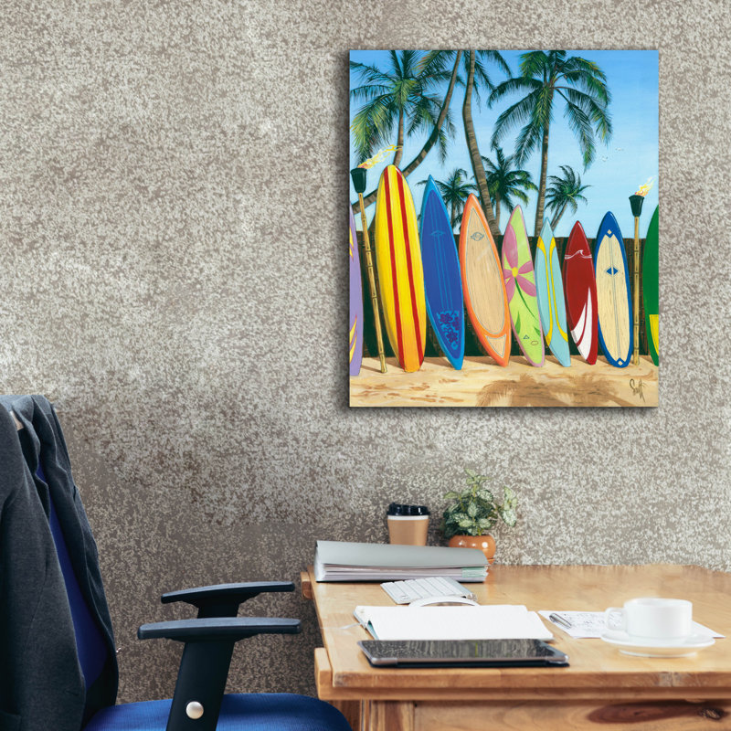 "Bunch Of Boards" par Scott Westmoreland, art mural sur toile, H 30 po x l 26 po x P 1,5 po