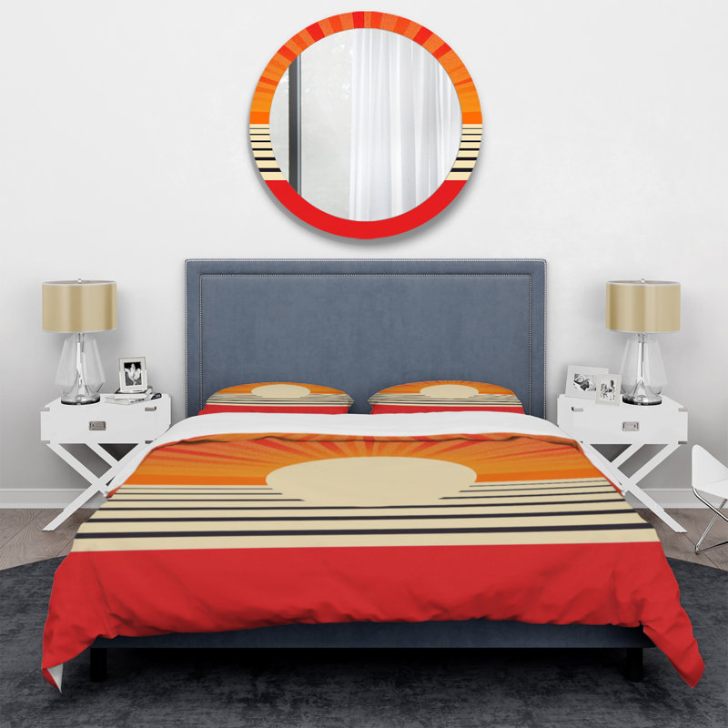 Ensemble de housse de couette en microfibre / polyester Minimal, Housse de couette pour très grand lit et 2 très