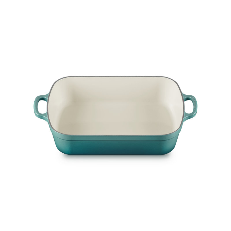Le Creuset Signature Cast Iron Rectangular Roaster, 5.25 Qt. - Blue Riviera