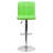 Ahlijah Contemporary Quilted Vinyl Adjustable Height Barstool with Chrome Base-1340993472