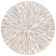 Round Desin Abstract Hand Tufted Wool Area Rug in Ivory/Grey