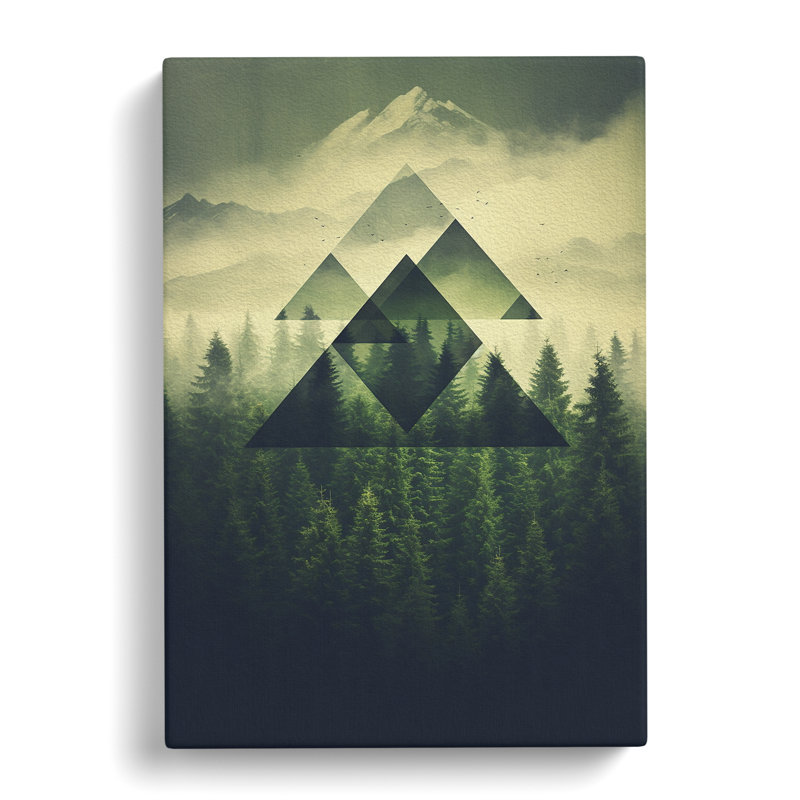 Forest Geometric - Wrapped Canvas, 76cm H x 50cm W x 3cm D