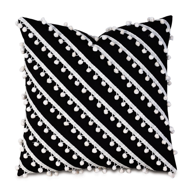 Housse et insert de coussin d'extérieur carré Kemble, Voile noire