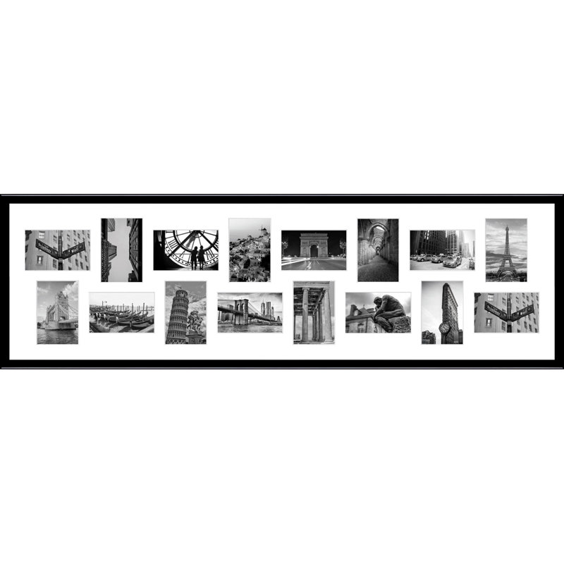 Lamoree Collage Picture Frame, Glossy Black
