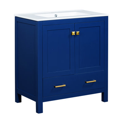 Meuble-lavabo bleu Riannon