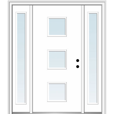81.75'' Glass Fiberglass Front Entry Doors