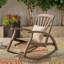 Chaise berçante d'extérieur en bois d'acacia-514751679