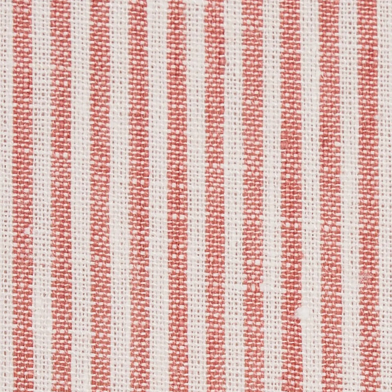 Wesley Ticking Stripe Fabric, Coral