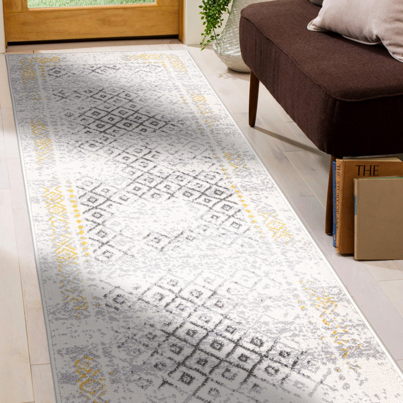 Geometric Indoor Rug, Rectangle 5' x 7'