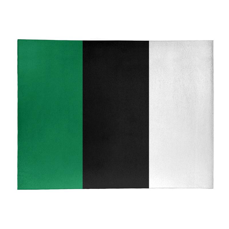 Tapis à rayures vert/noir, Rectangle 9 pi x 12 pi