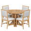 Ensemble de table de salle à manger 5 pièces avec 4 chaises rembourrées Farmhouse-129590706