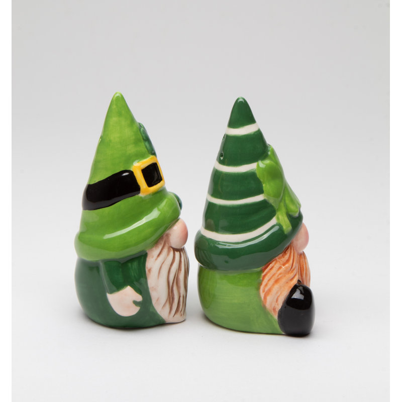 St. Patrick Gnome Salt And Pepper Shaker Set