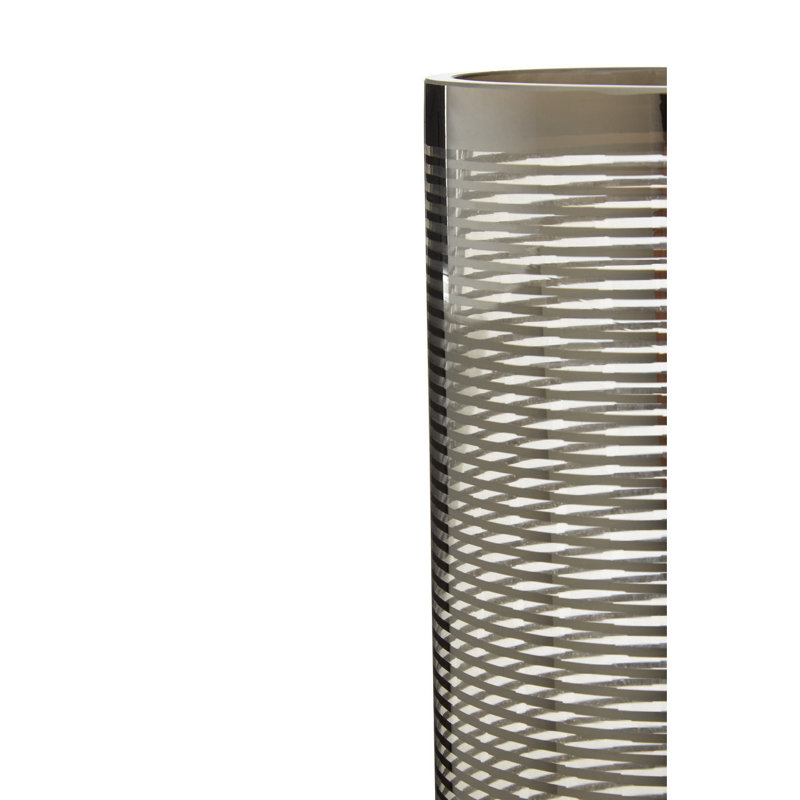 Elland Glass Table Vase, 25 H x 12 W x 12 D cm, Grey