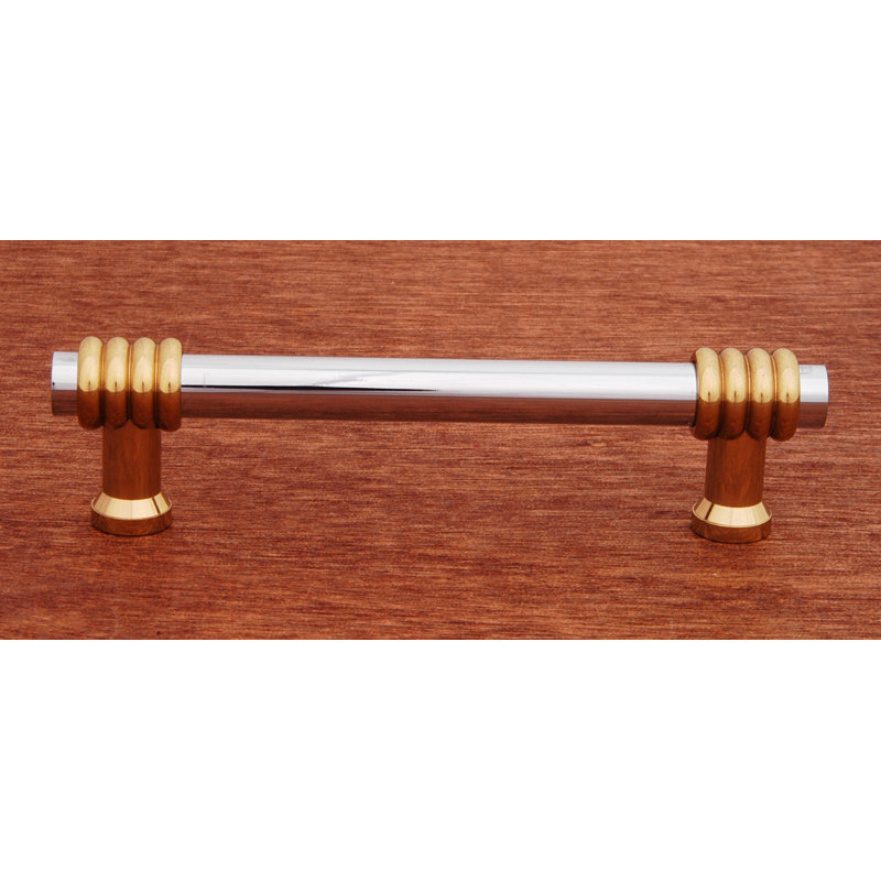 CP Series 3" Center to Center Bar Pull, Chrome / Polished Brass