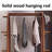 33.46"Dark Brown Minimalism Solid Wood Clothes Rack