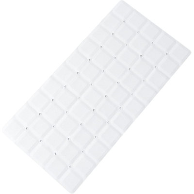 Tapis de bain pliable blanc en silicone 35,8 po x 17,7 po