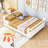 Wood Platform Bed with Rails-707953983-707953982