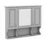 Armoire à pharmacie murale, armoire de salle de bain moderne avec miroir, tablettes ouvertes-118436604