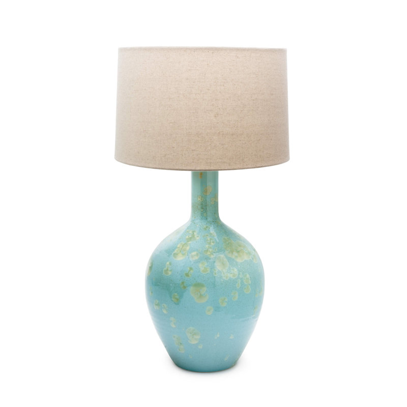 Crystalline Warren Lamp, 29" H x 9.75" W x 9.75" D, Jade