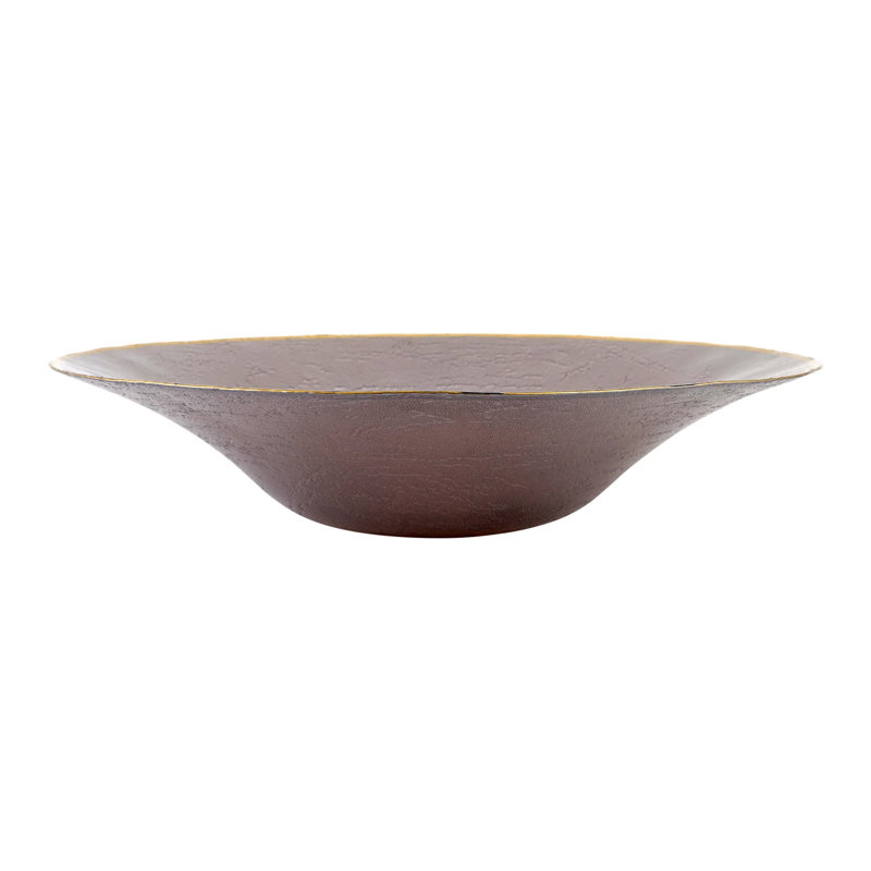 VIETRI Metallic Glass Platter, Slate