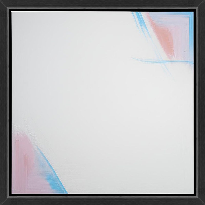 «Minimalist Pastel Abstract», art mural sur toile encadré, 36" H x 36" W, Brown