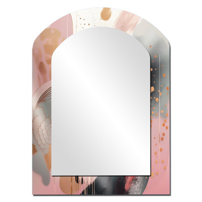 Miroir mural rose moderne