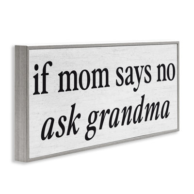 Ask Grandma Family Phrase Framed Giclee, design by Lettered and Lined