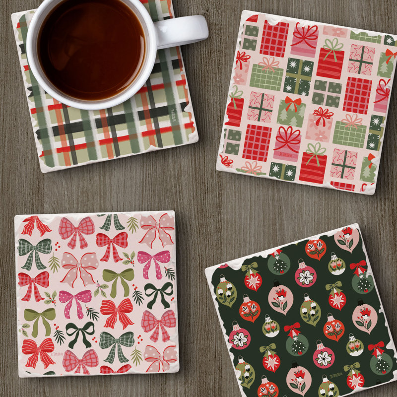 Paquet de 4 sous-verres Christmas Joy