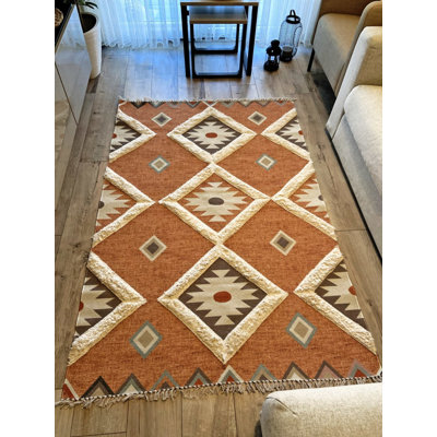 Tapis intérieur / extérieur rectangulaire en coton Iyleen