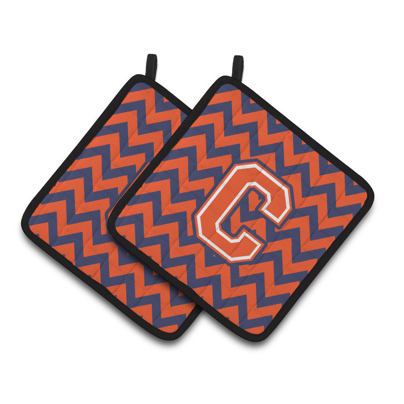 Poignée à chevrons, C, Orange/Bleu foncé