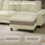 Canapé modulaire de 123 po Cloud, canapé surdimensionné à 3 places pour le salon, canapé modulaire avec repose-pieds, coussin de siège amovible et housse de dossier, tissu chenille beige-124114890