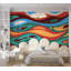 Murale pelez et collez de qualité supérieure - Vagues colorées abstraites-1945699336