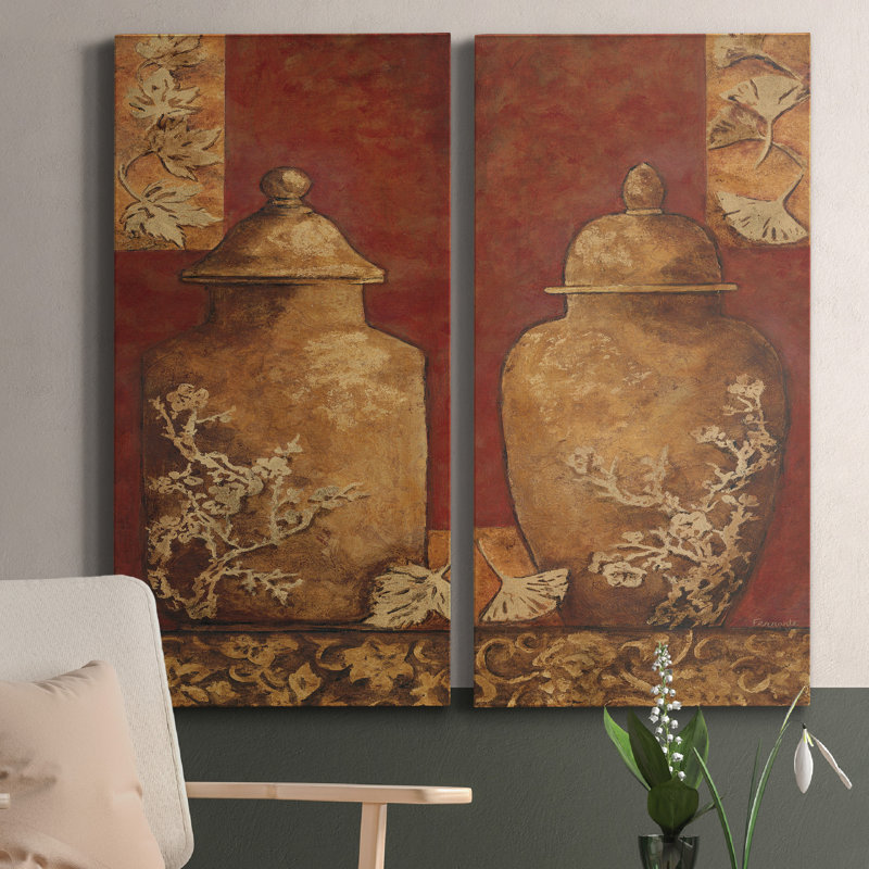 Asian Nuvo I - Ensemble de 2 toiles tendues, H 24 po x l 24 po x P 1 po