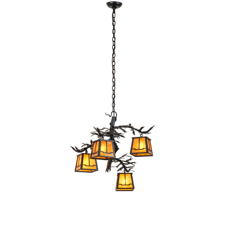 28" Wide Valley View 4 Light Chandelier