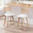 Uniondale Swivel Upholstered 26.2'' Counter Stool with Rattan Cane Back and Solid Wood Frame-1654579977