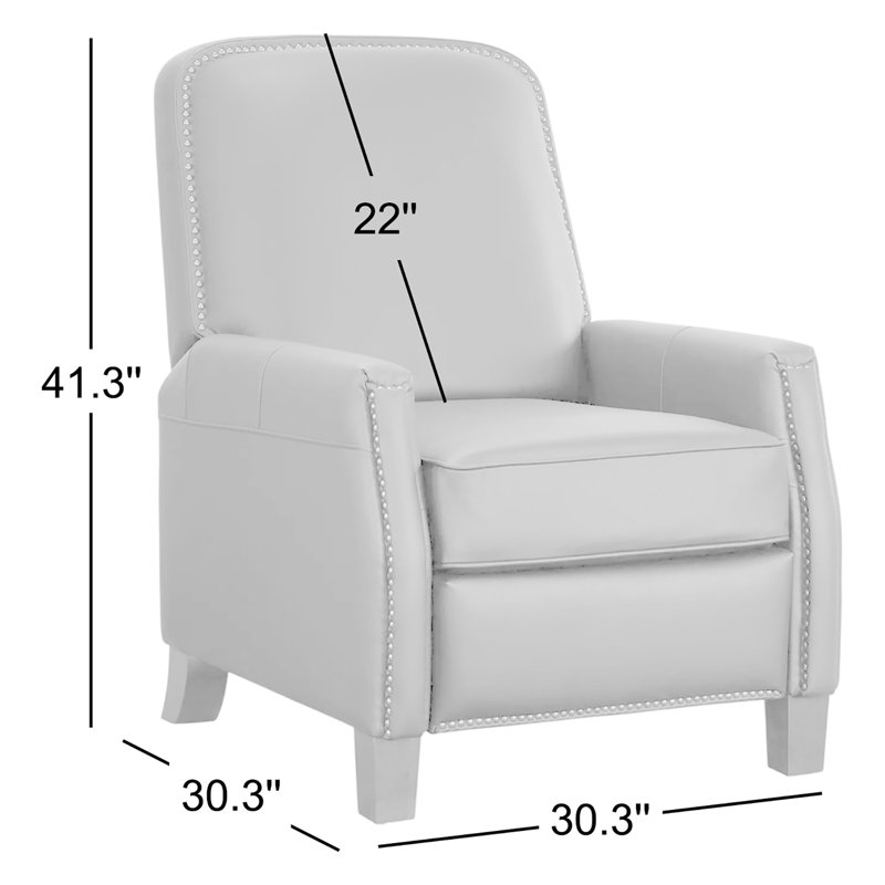 Fauteuil inclinable manuel Shamani, Similicuir noir