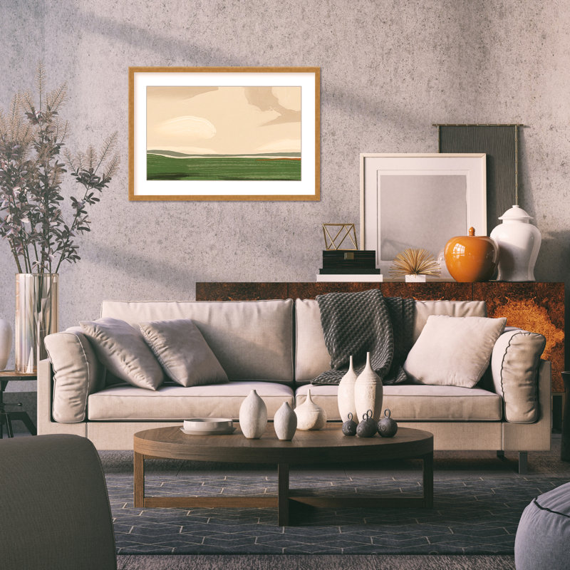 Nature Inspired Ethereal Horizons: Sky And Field In Grand Scale, 24" H x 30" W