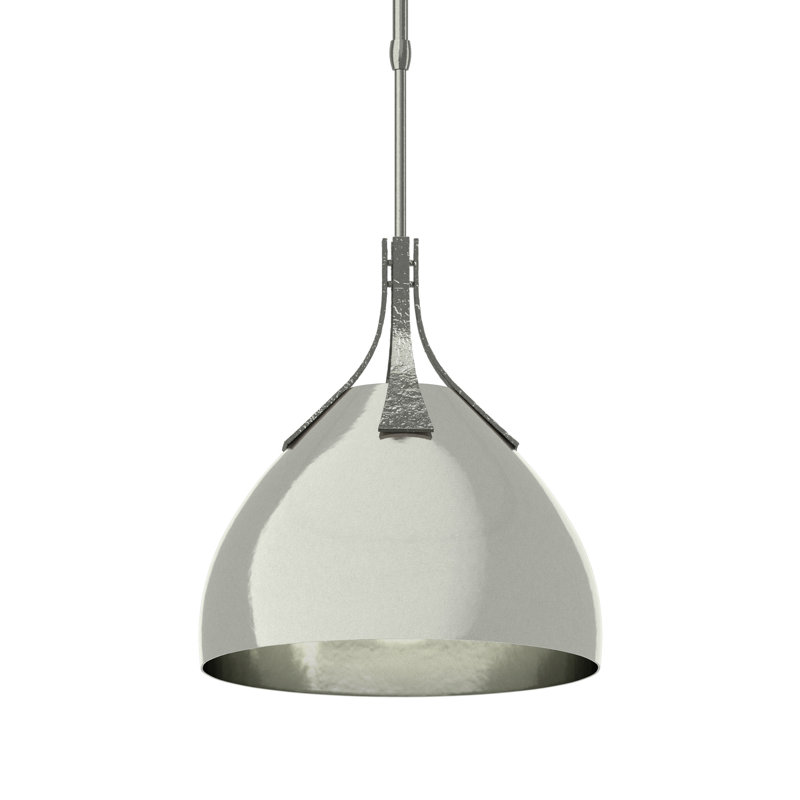 Summit 1 - Light Single Dome Pendant, Sterling, Sterling
