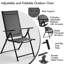 Set of 2 Outdoor Texteline Folding Dining Chairs with 8 Adjustable Back Positions-109589375
