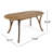 70" Oval Wood Dining Table With A Finish Flair For Patio Dash Of