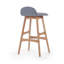 Ensemble de 2 tabourets de bar Mid-Century modernes à dossier bas, durables et élégants-2109472182-2109472183