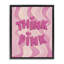 «Think Pink», motif ondulé sur toile encadrée par Nataly White-1472230889-1472230886