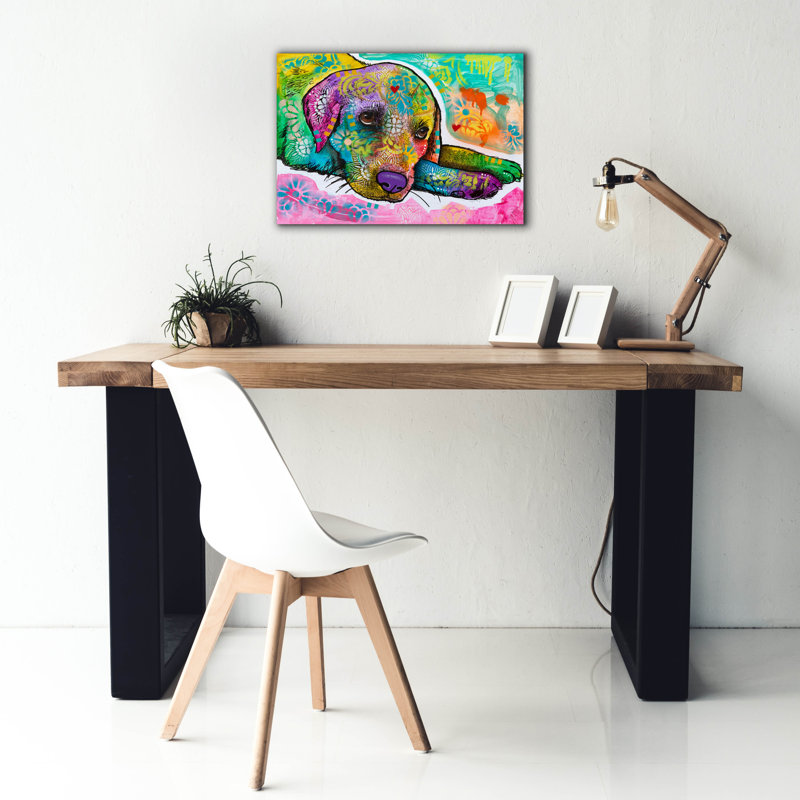 «Puppy Eyes I» par Dean Russo, art mural sur toile, H 18 po x l 26 po x P 0,75 po