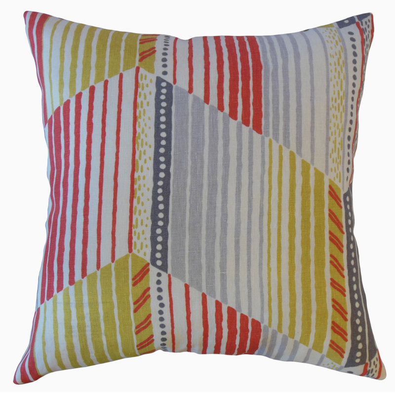 Parkin Linen Rectangular Pillow Cover & Insert, Blue/White, 18" x 18", Throw Pillow