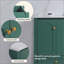 Meuble-lavabo pour salle de bain avec lavabo en résine, armoire de rangement abondante - 4 portes à fermeture douce et 2 tiroirs