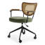 Ensemble de 2 chaises de bureau pivotantes et réglables en hauteur, de style Mid-Century moderne avec roulettes et accoudoirs-132400970