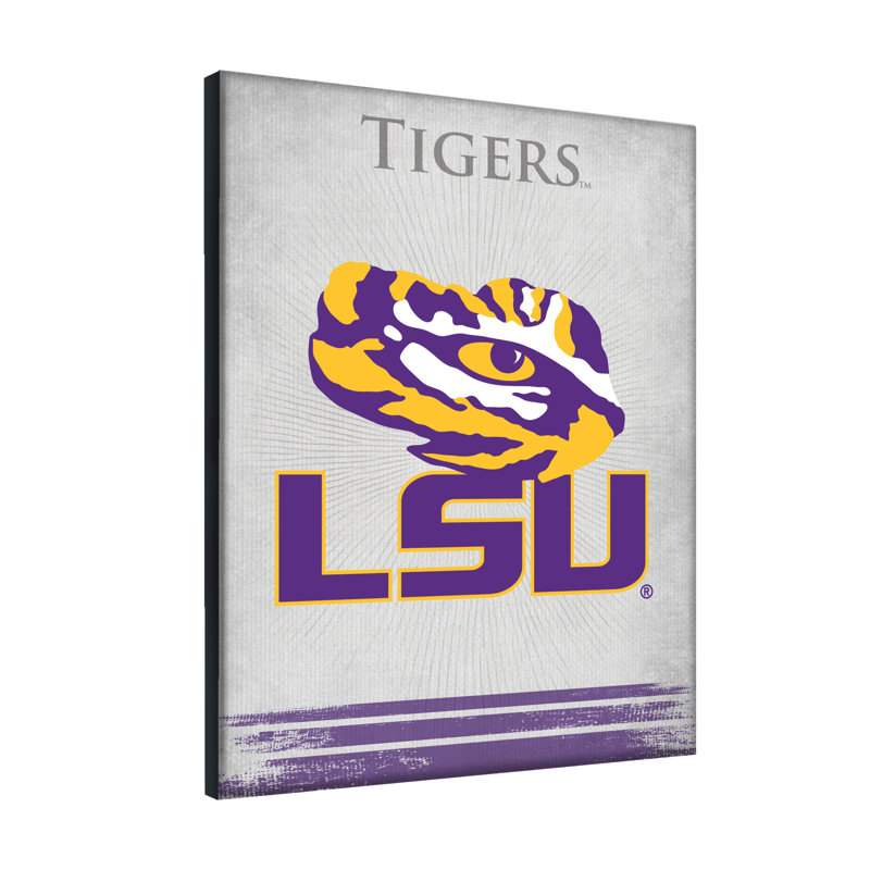 NCAA - Impression sur toile tendue, H 15 po x l 20 po x P 1 po, Lsu Tigers