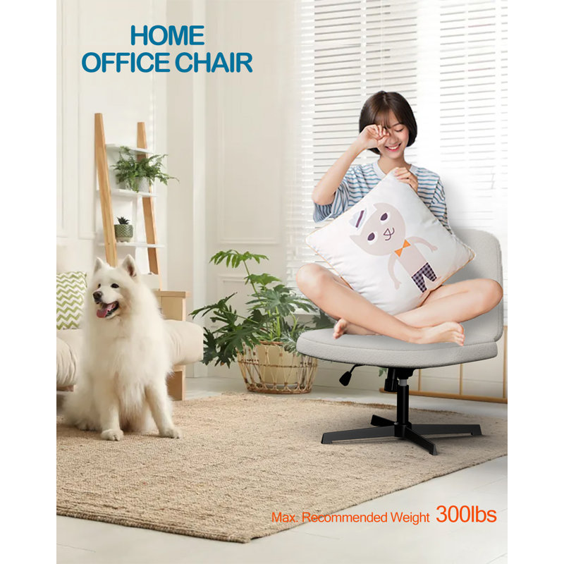 Chaise de bureau Woodacre, Beige